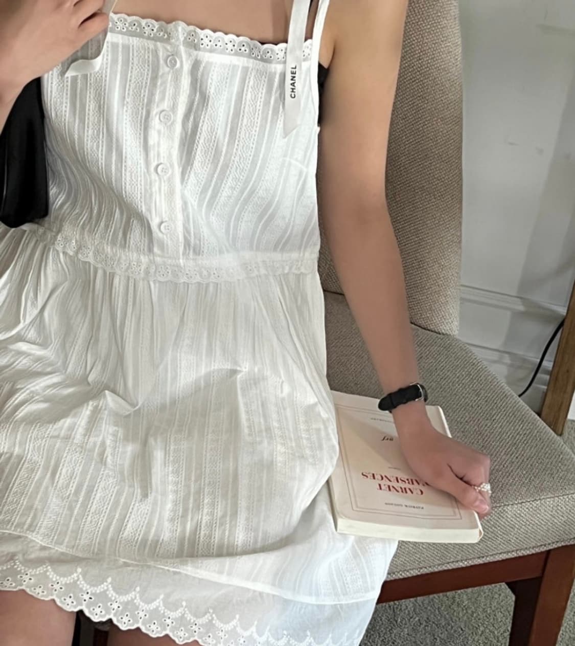 빈티지 레이스 슬리브리스 원피스 상품이미지1