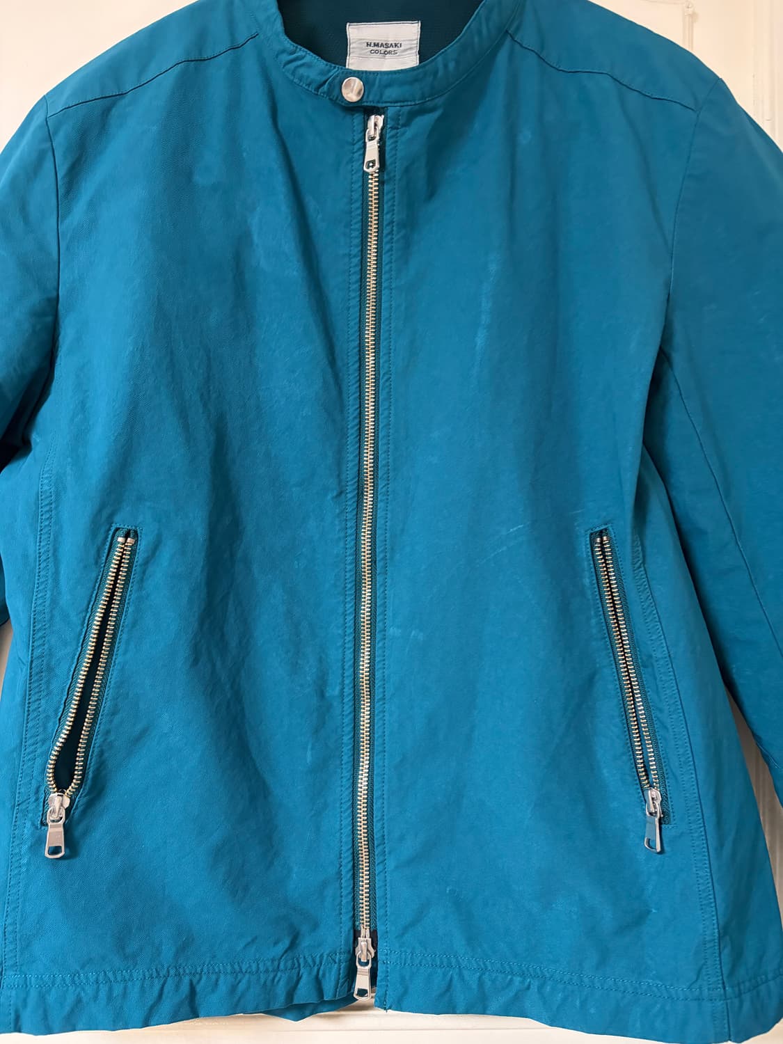 N.MASAKI COLORS 청록 바이커 자켓  빈티지 상품이미지9