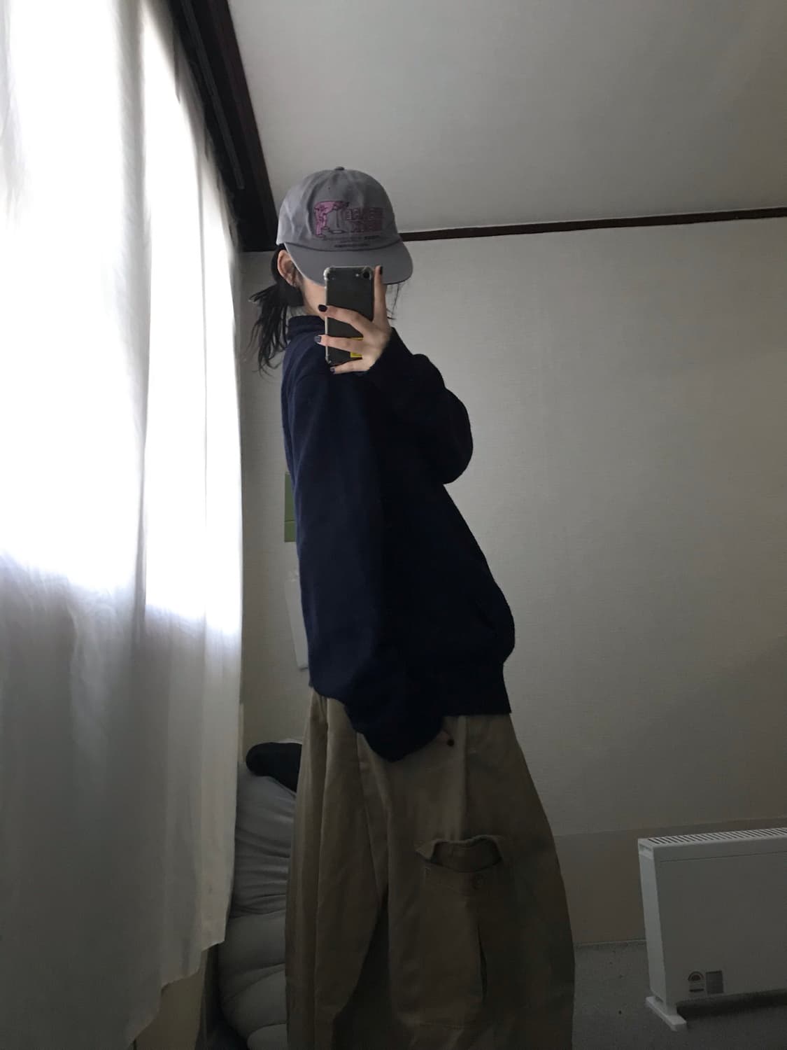 폴로 네이비 오버핏 니트집업 상품이미지6