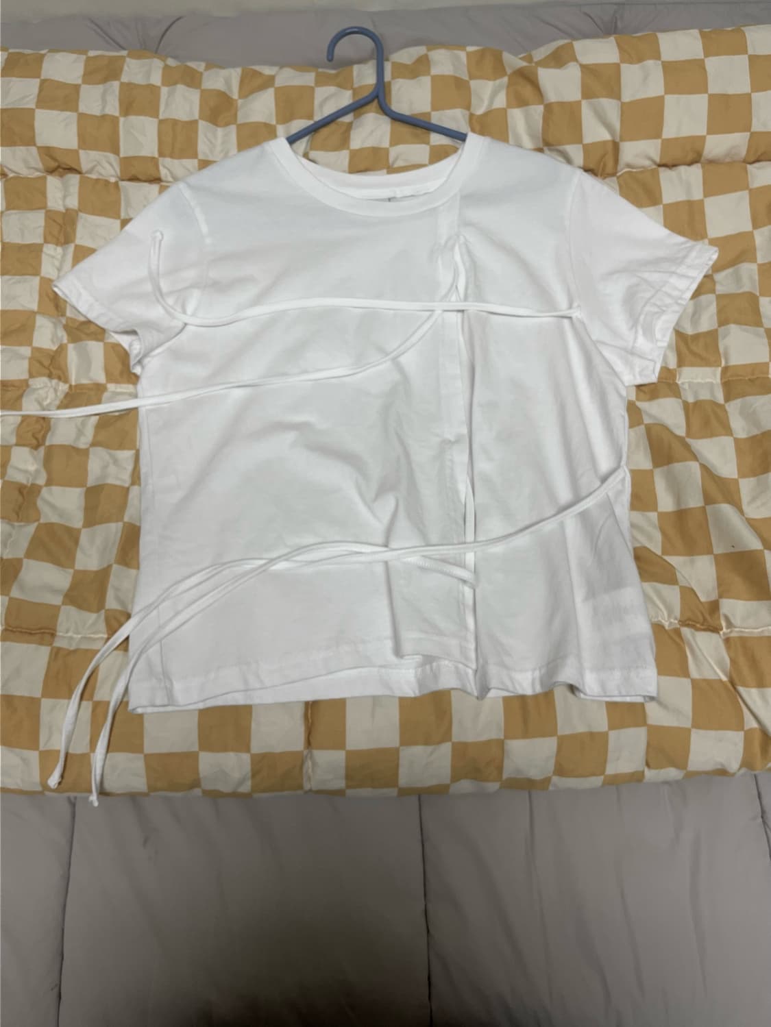 SIDE RIBBON TIE WRAP SHORT SLEEVE T SHIR 상품이미지1