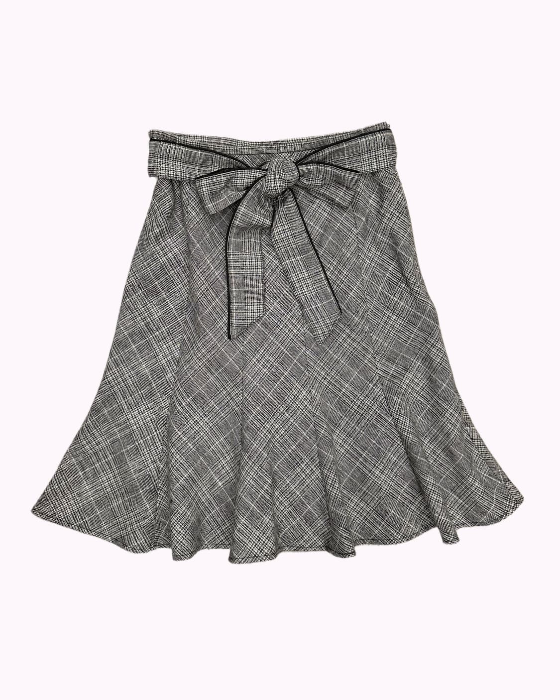 glitter check belted ribbon skirt 상품이미지1