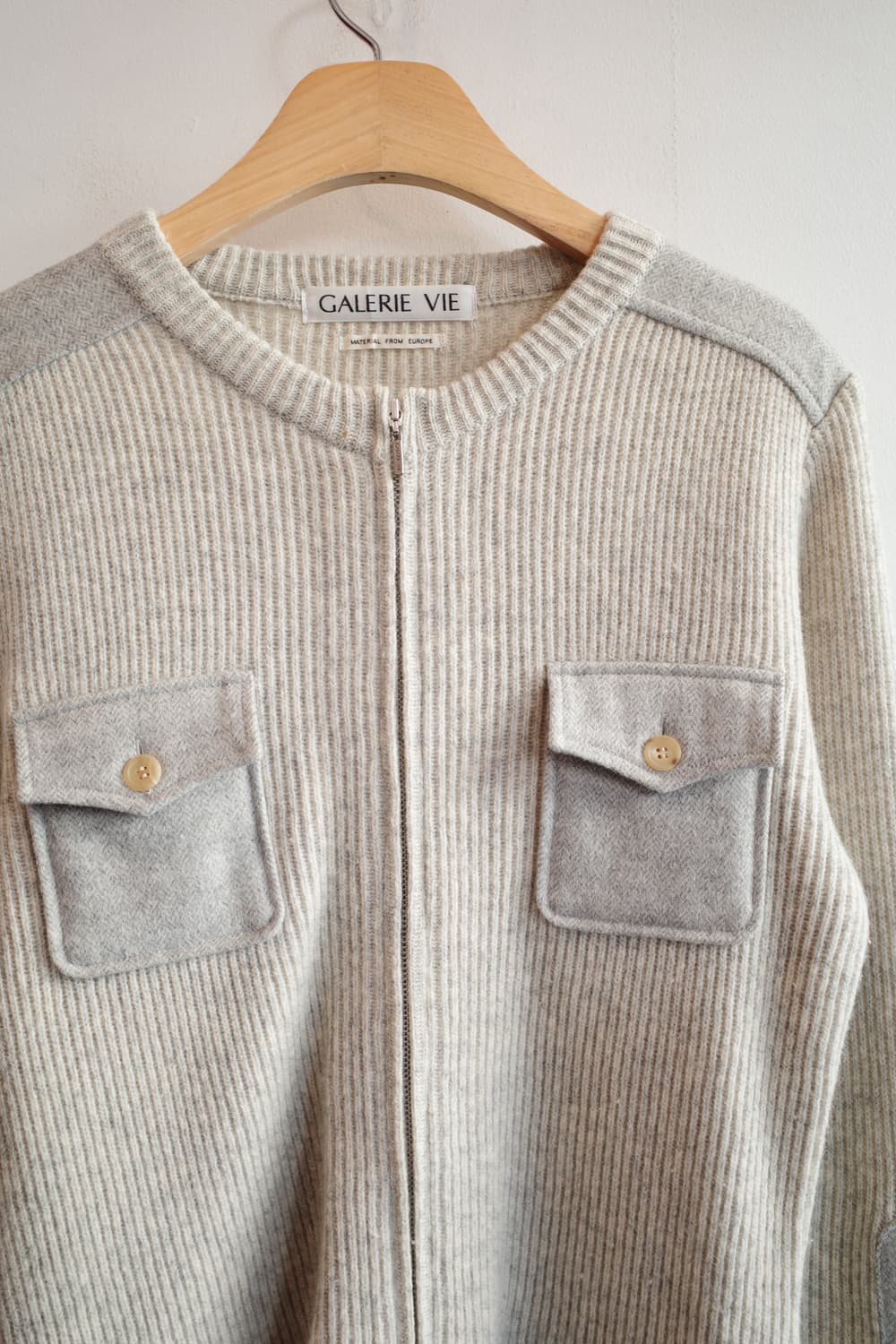 GALERIE VIE 투포켓 울 집업 니트  상품이미지2