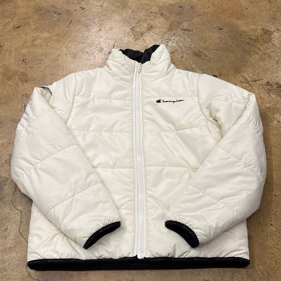 [정품/M] 챔피온 아이보리 패딩 점퍼 b8 상품이미지2