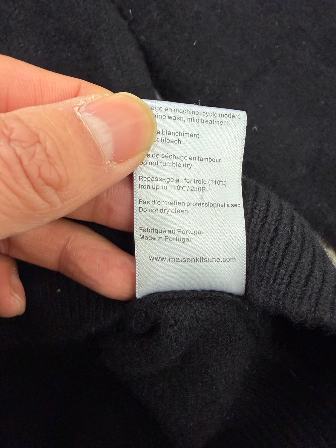 정품) 메종키츠네 여성 폭스 블랙 니트 S 상품이미지8