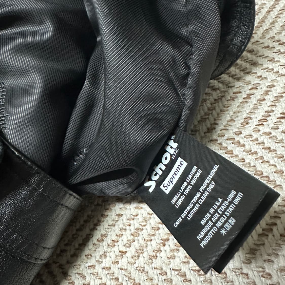 SUPREME X SCHOTT usa made lether jacket 상품이미지4