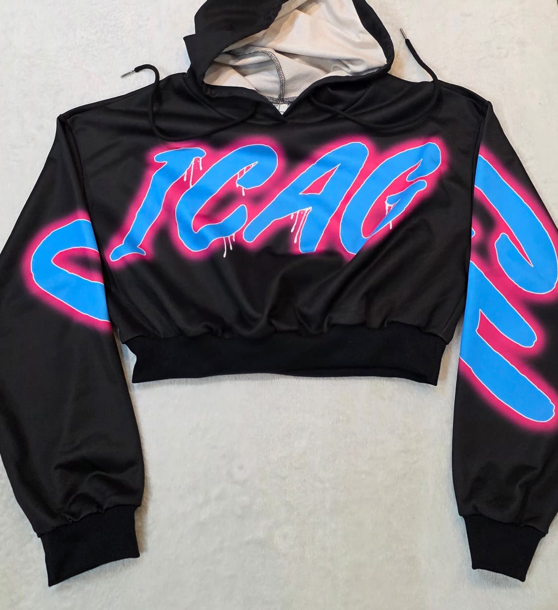 (여성) 페인팅 포인트 크롭 후드티 츄리닝 st 상품이미지3