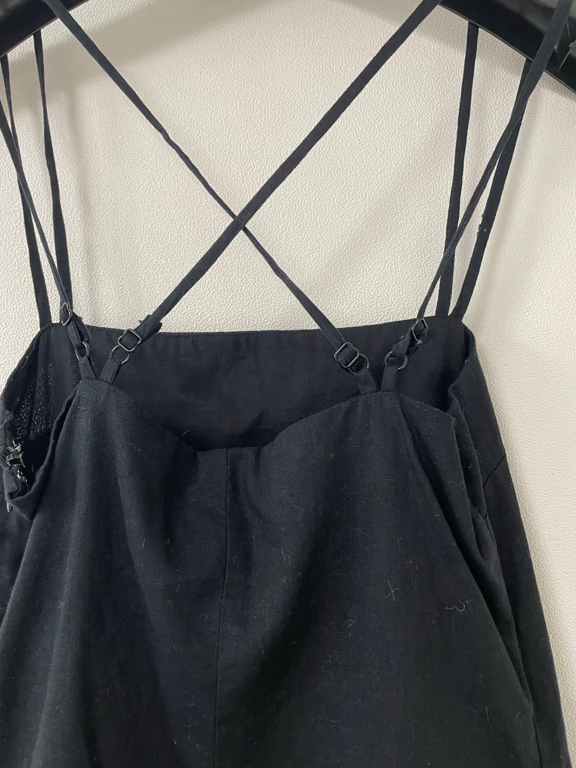 H&M 블랙 린넨 미니원피스 상품이미지3