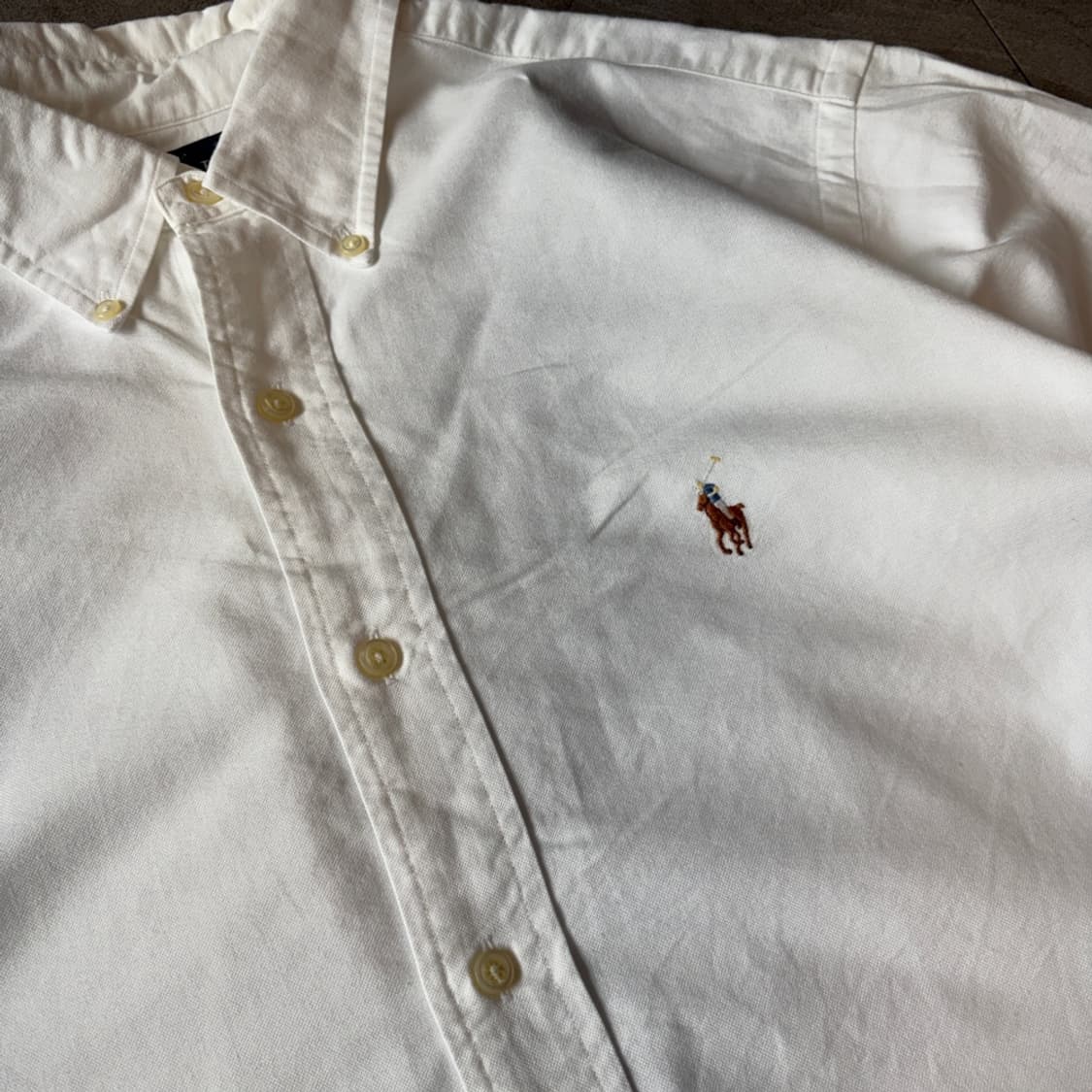 폴로 정품 화이트 멀티 포니 로고 옥스포드 셔츠 상품이미지5