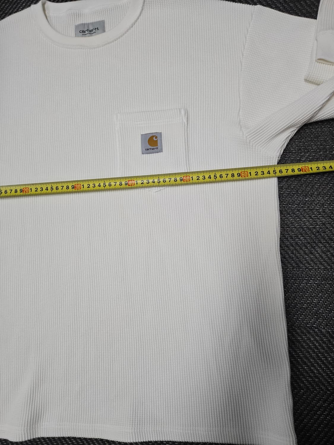 칼하트 포켓 와플 긴팔 티셔츠 면60%티셔츠 상품이미지5