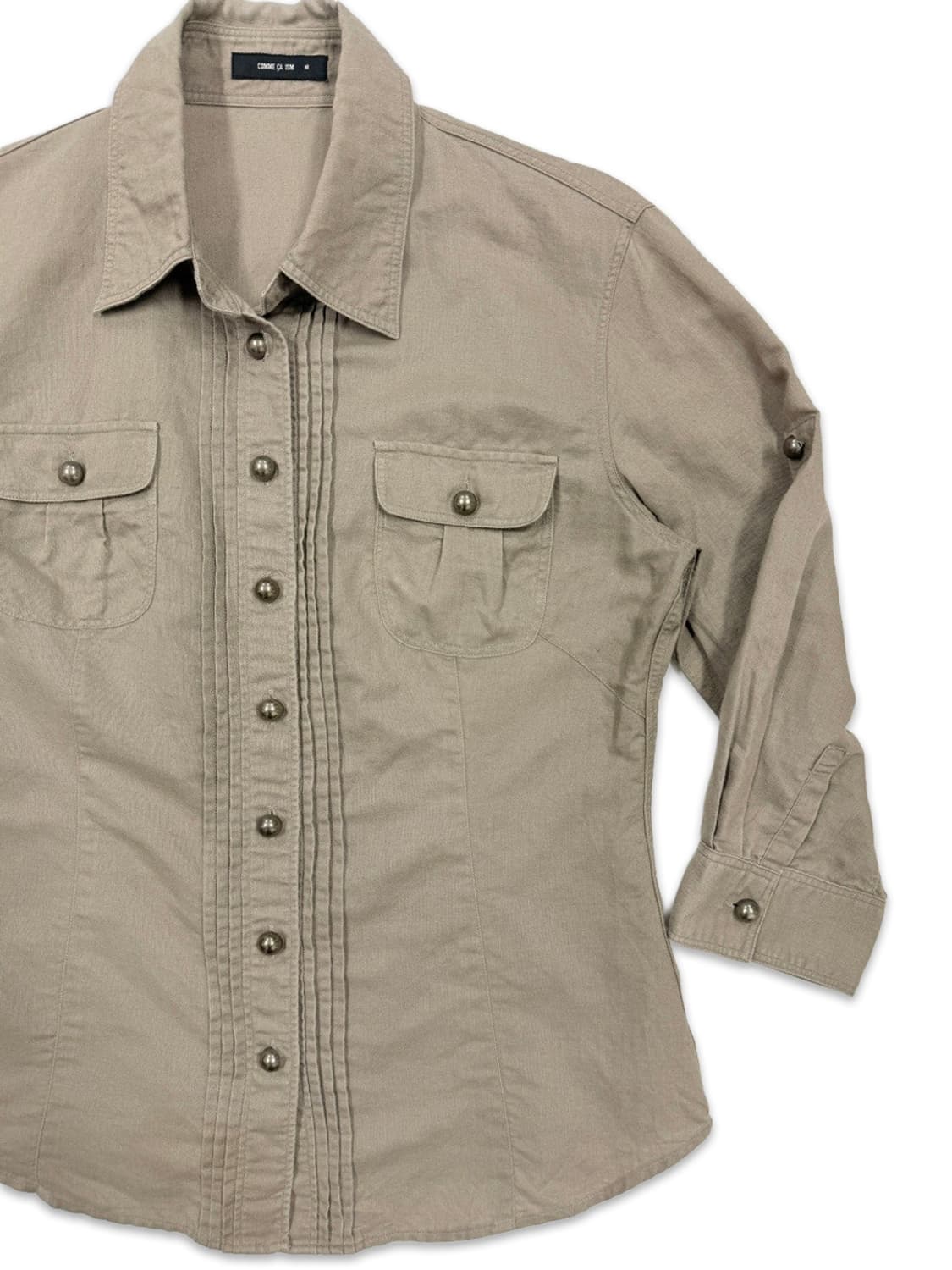 빈티지 Comme Ca Ism 베이지 7부 셔츠 상품이미지3