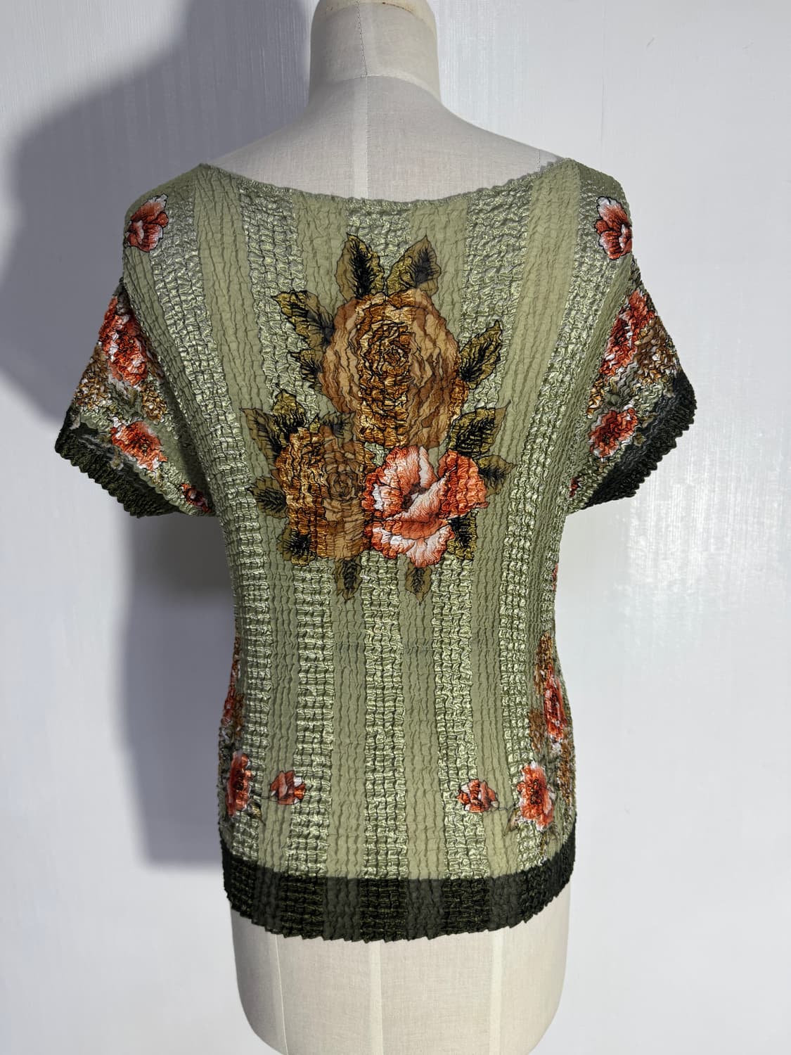 빈티지 로즈 패턴 플리츠 탑 오리엔탈 상품이미지5