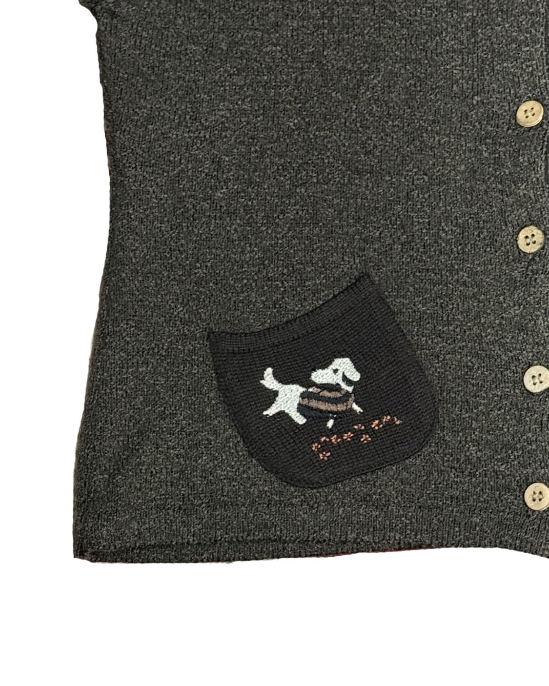 초코 브라운 퍼피 강아지 반팔 니트 상품이미지2