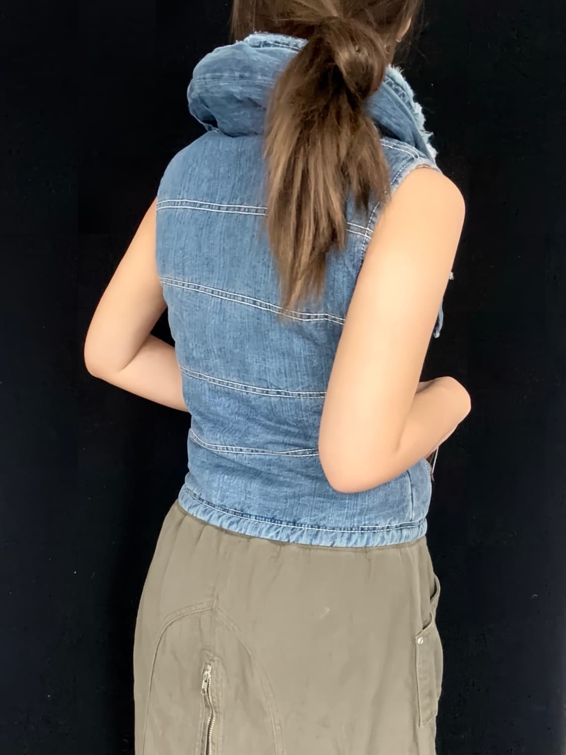 denim pocket jumper vest 상품이미지5