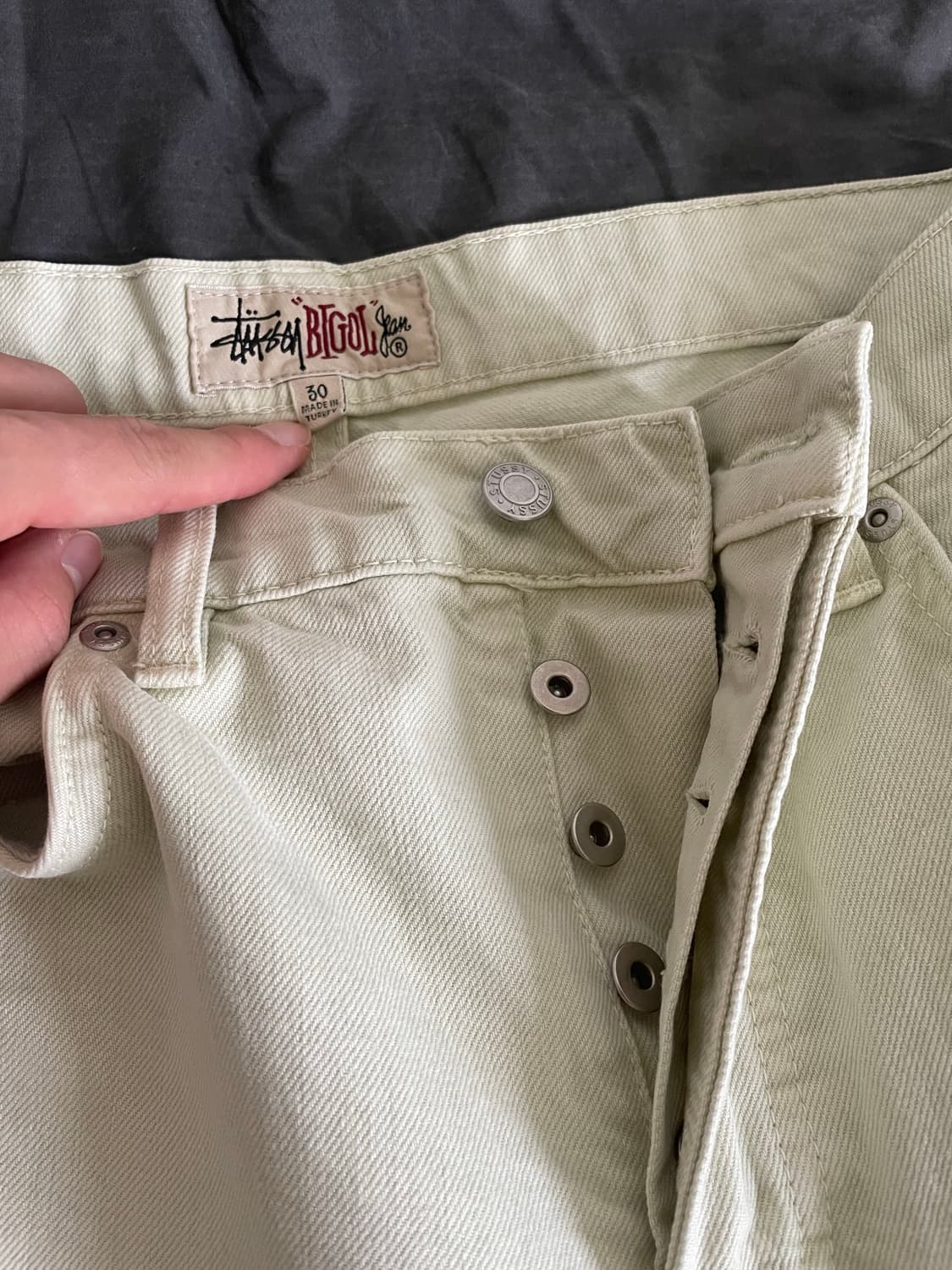 STUSSY DOUBLE DYE BIG 'OL JEAN - CREAM 상품이미지5