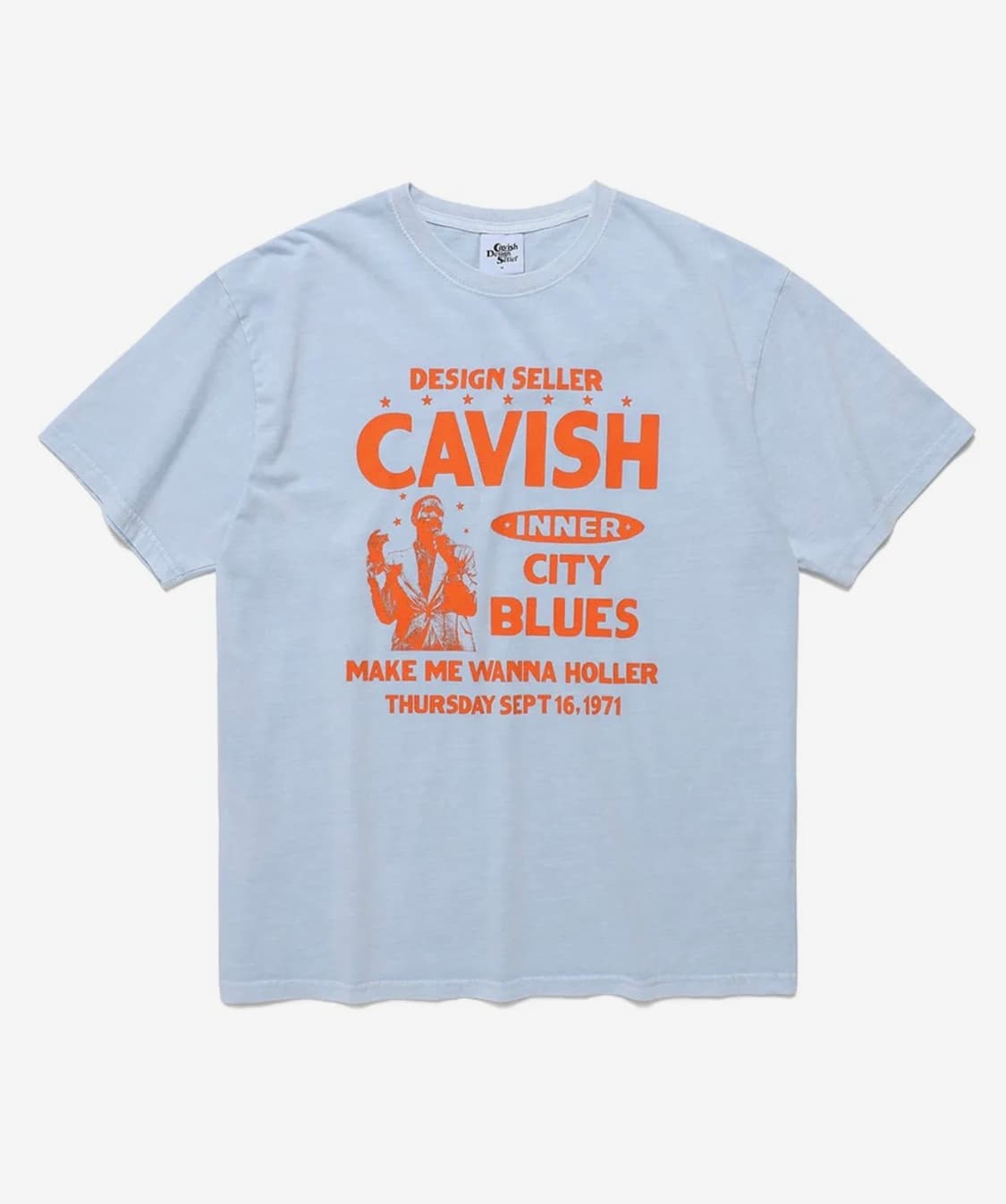 카비시 피그먼트 시티 블루스 티 반팔 블루 상품이미지1