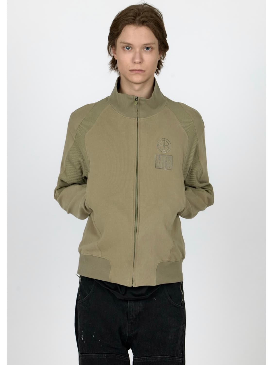 플라스틱프로덕트 MPa contrast zipped jacket 카키 S 상품이미지1