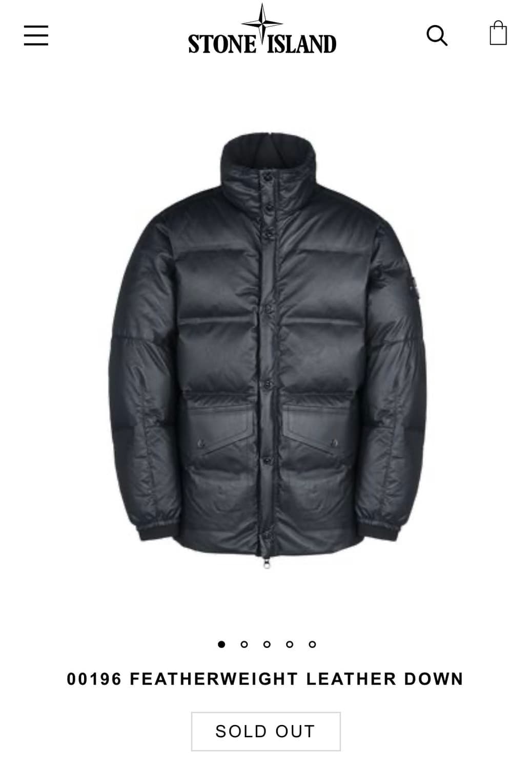 스톤아일랜드 화이트 와펜 레더 양가죽 무스탕 다운 패딩  상품이미지4