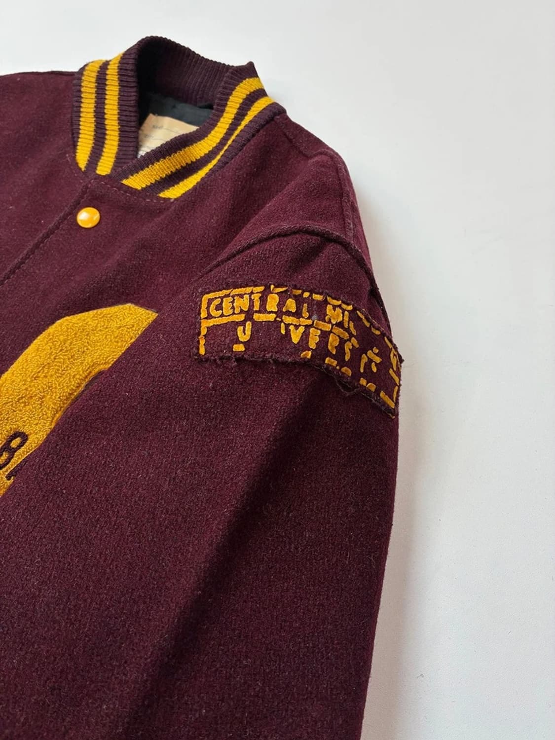 80s 센트럴 미시간 USA 숏 바시티 자켓 PN5302 상품이미지5