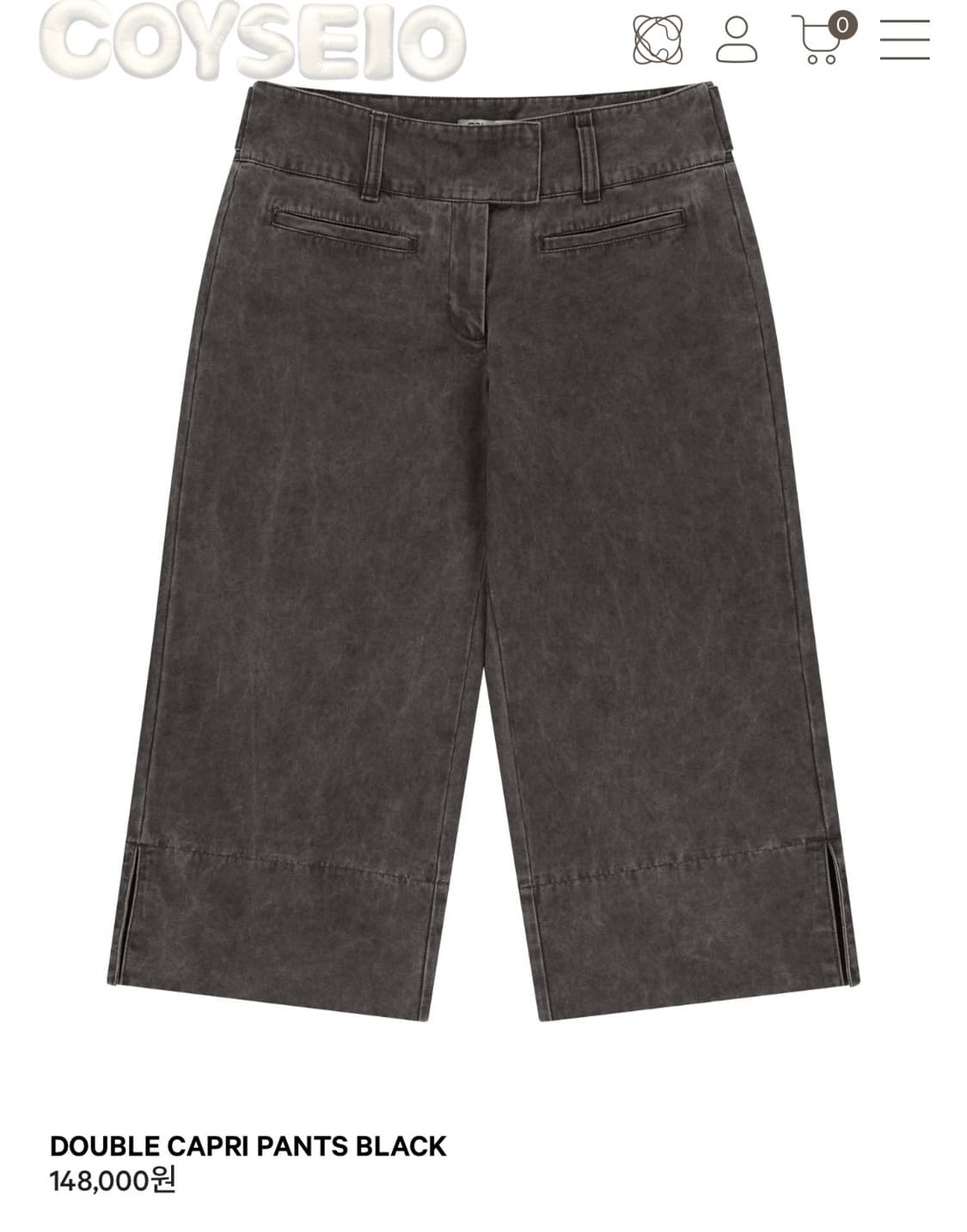 코이세이오) 카프리팬츠 2사이즈 판매합니다 상품이미지1