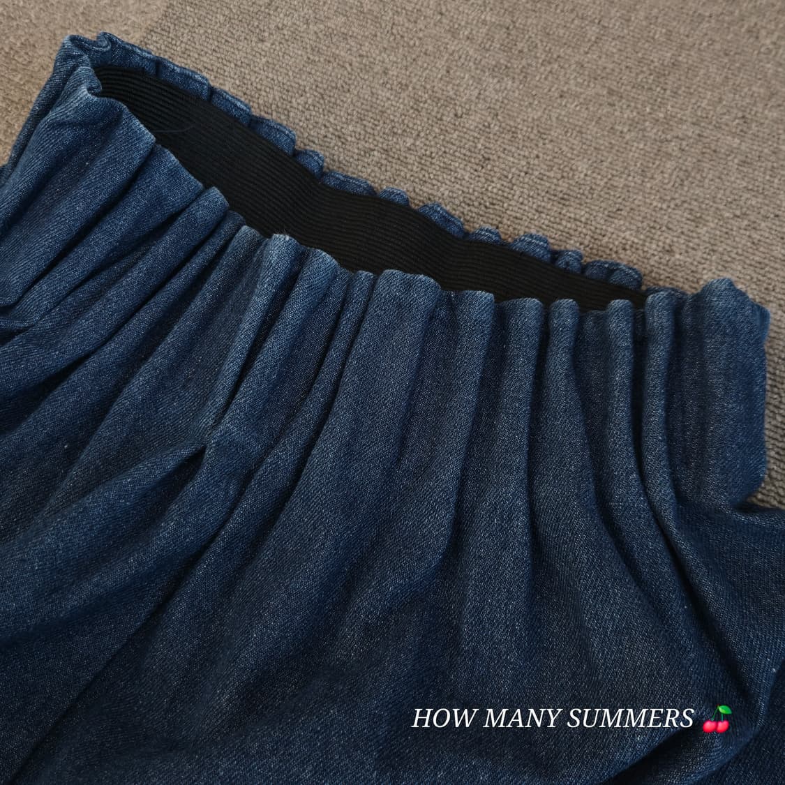 Ray cassin 진청 대님 밴딩 플레어 스커트  상품이미지2