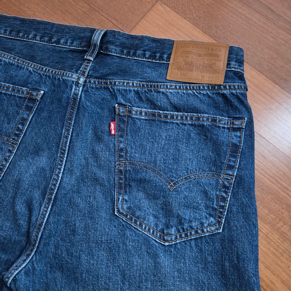리바이스 프리미엄 505 레귤러 셀비지 진 36x32사이즈 상품이미지3