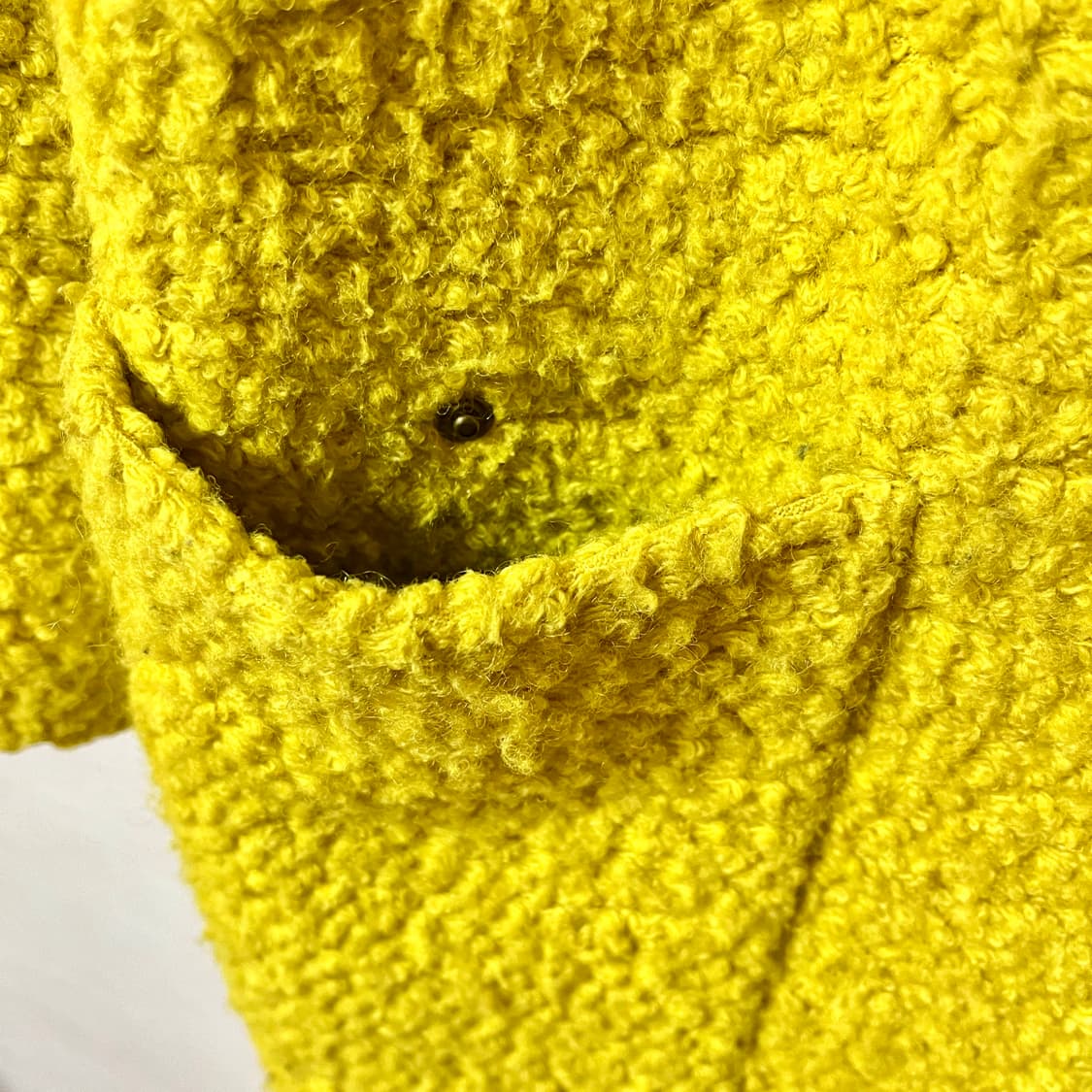 자라 ZARA 울 혼방 오버핏 코트 옐로우 노랑 상품이미지4