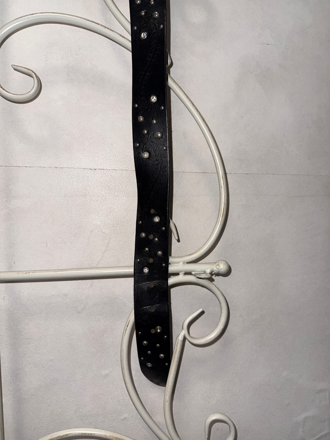 Black oriental cubic leather belt 상품이미지7