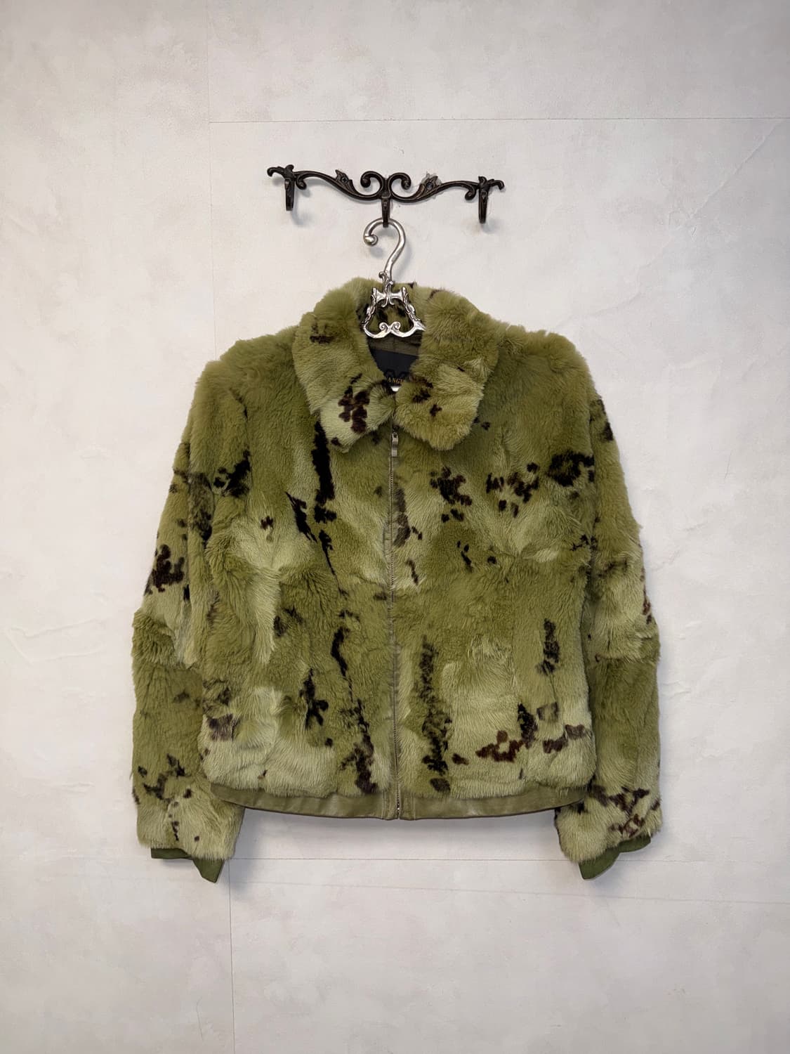 Khaki brown dalmatian fox fur jacket 상품이미지1