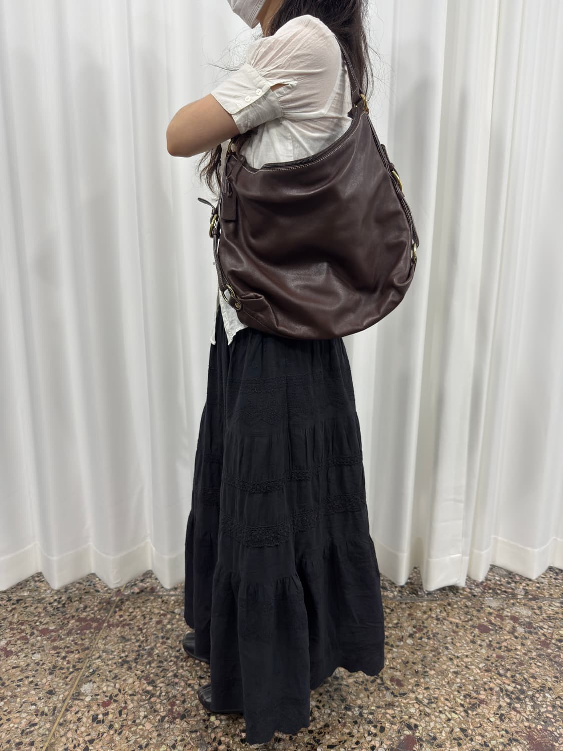 ralph lauren brown leather shoulderbag 상품이미지8