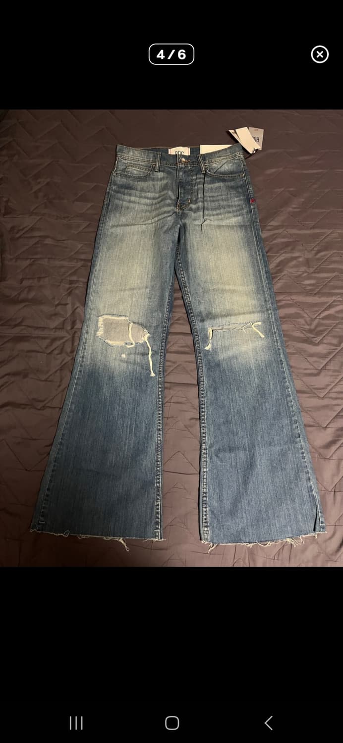 어번아웃피터스 디스트로이드 부츠컷 와이드 데님 상품이미지2