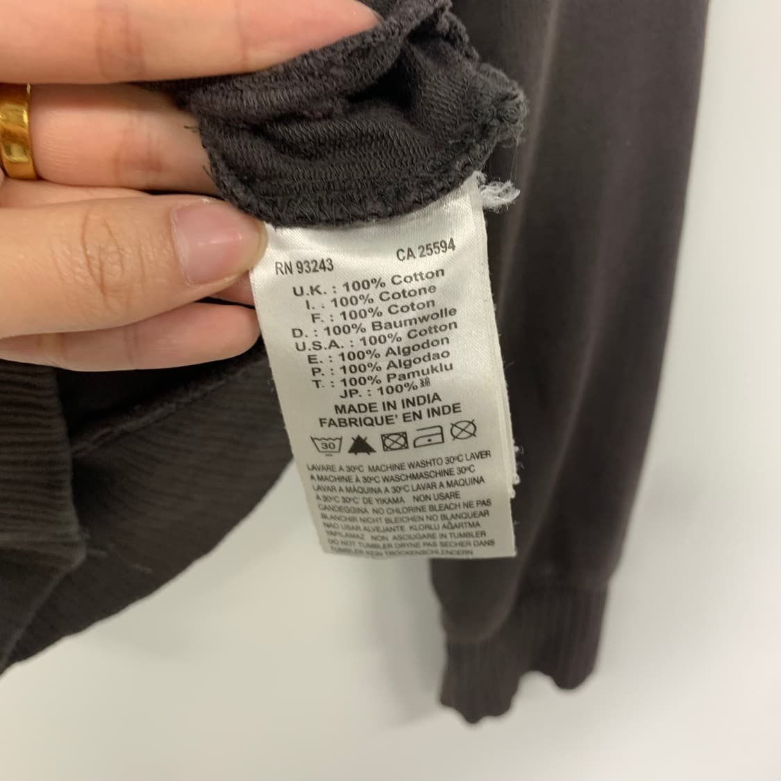 디젤 y2k 와투케 차콜 코튼 집업 상품이미지5