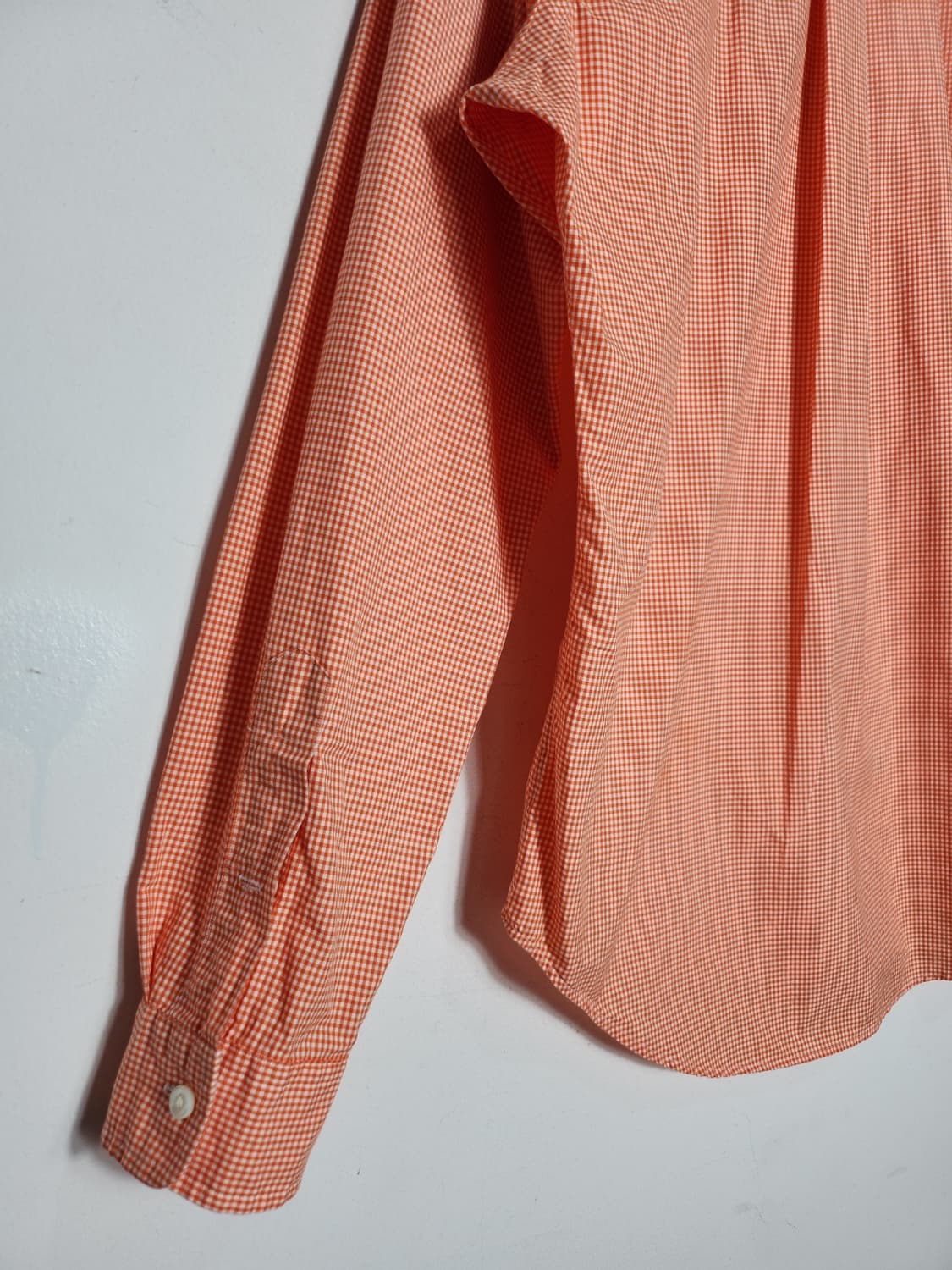 M 폴로 랄프로렌 오렌지 깅엄체크 셔츠 상품이미지4