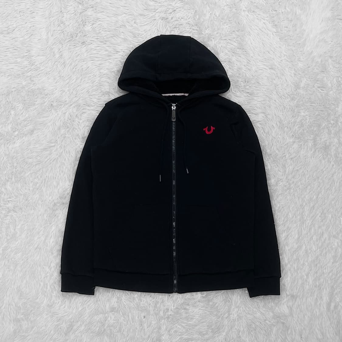 트루릴리전 보아털 후드집업 블랙 상품이미지2