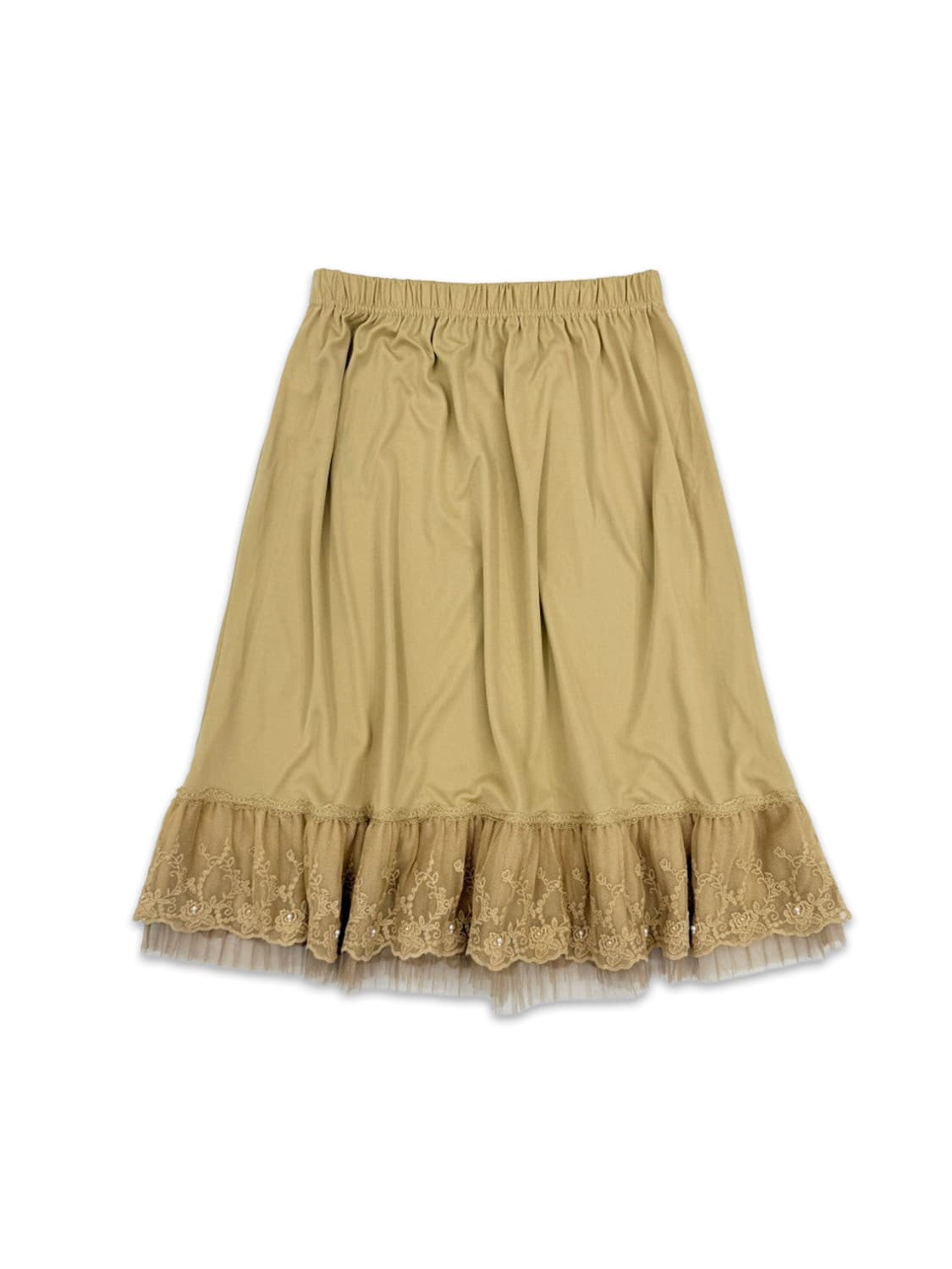 빈티지 Axes Femme 프릴 레이어드 미디 스커트 상품이미지1