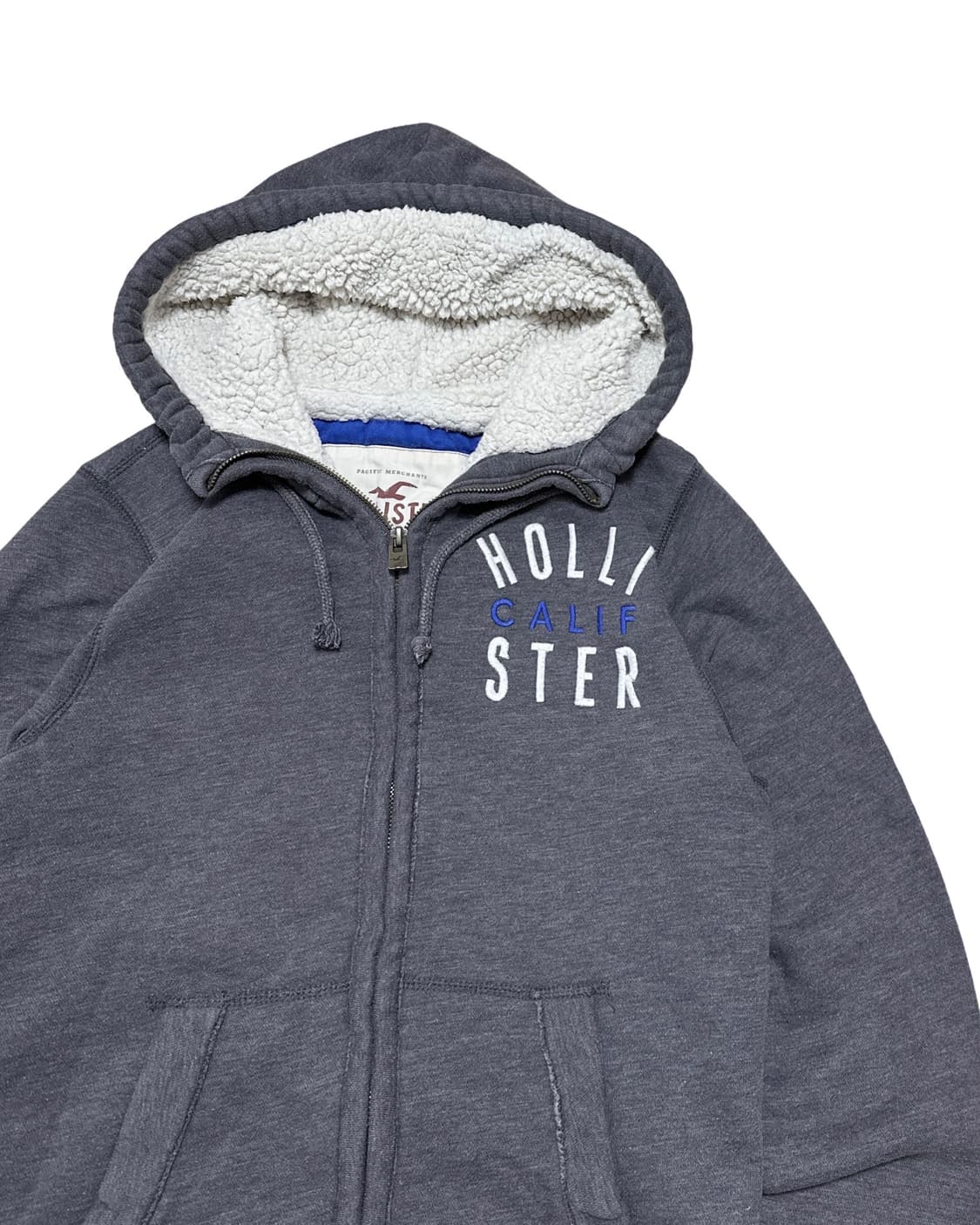 홀리스터 안감 양털 회색 후드집업 상품이미지3