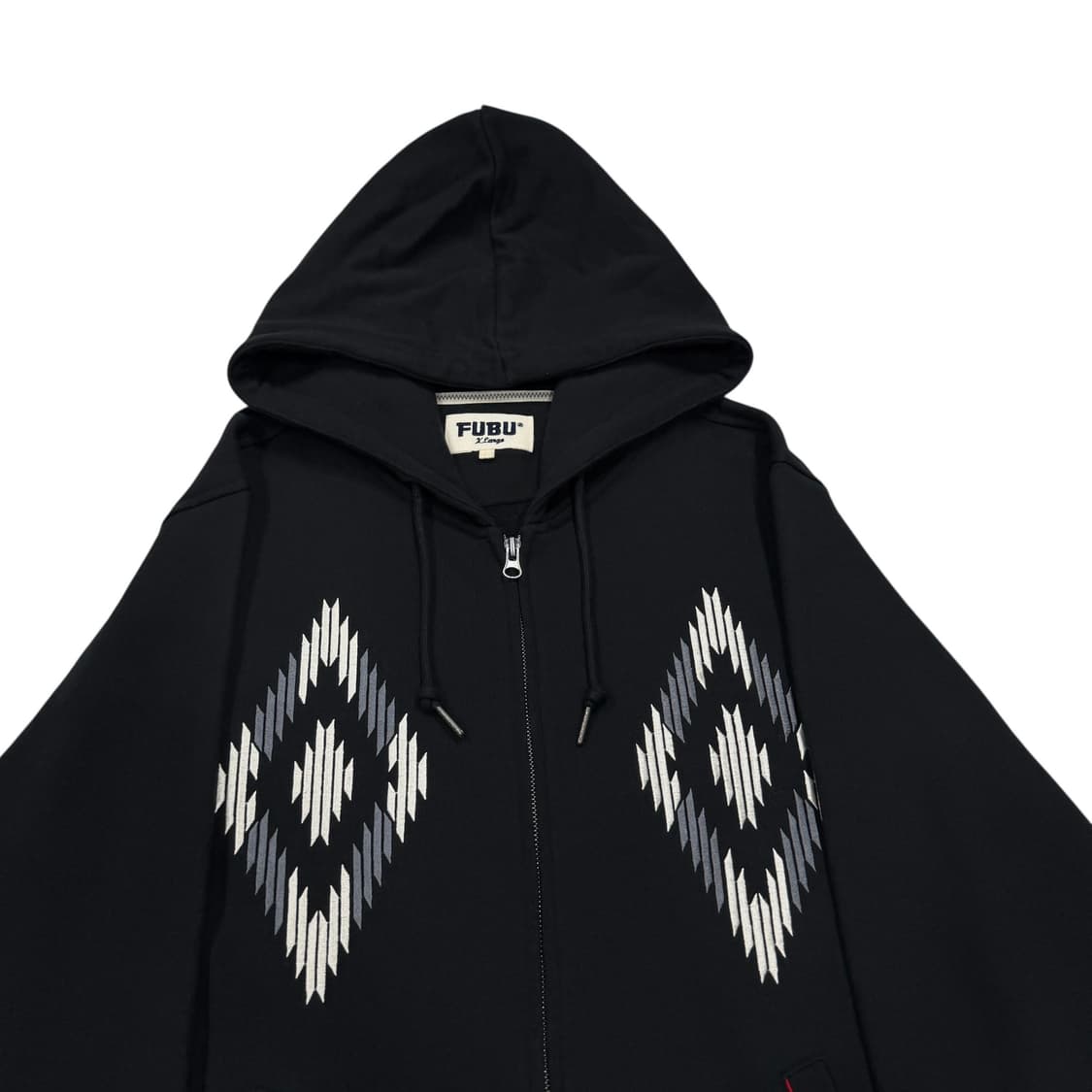 FUBU 푸부 Y2K 자수 후드집업 자켓 블랙 XL 105 상품이미지2