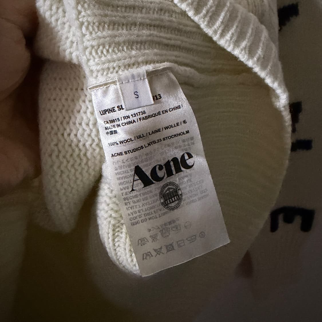 아크네스튜디오 레터링 니트 S (여성 55정도) 상품이미지5
