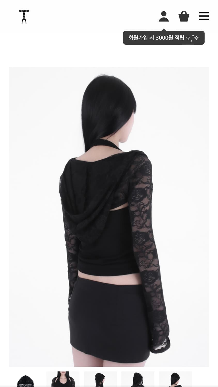 taae Lace Hoodie Bolero Cardigan 001 상품이미지3