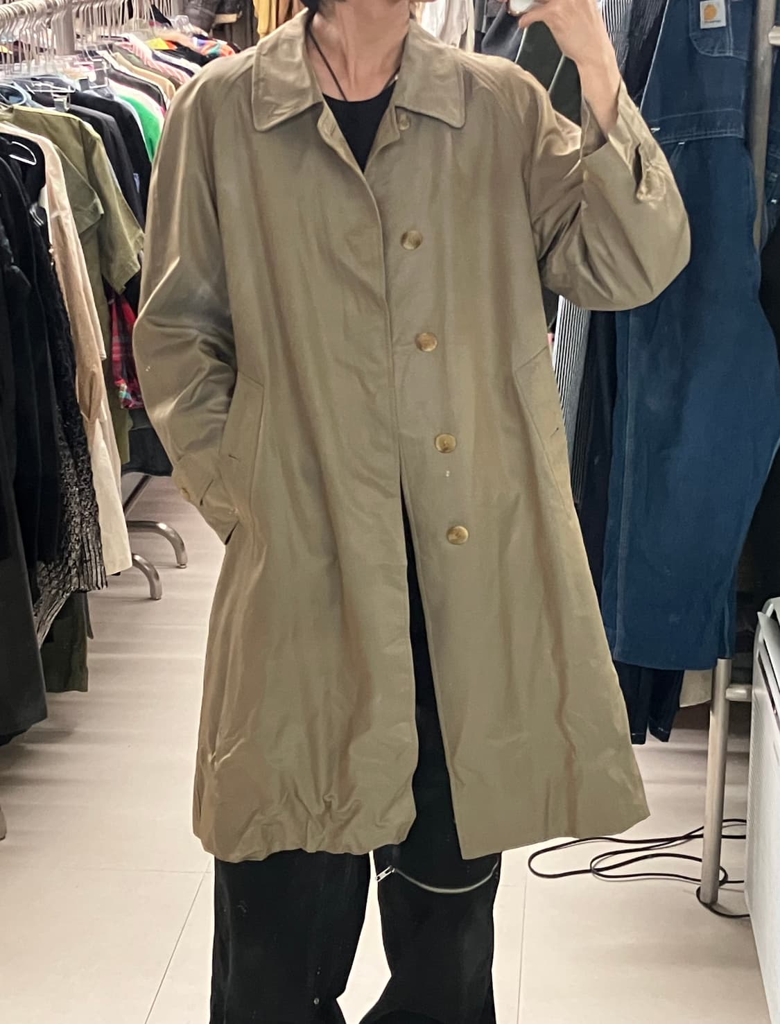 버버리 프레스티지 컬렉션 카키 내피 카코트 S 상품이미지9