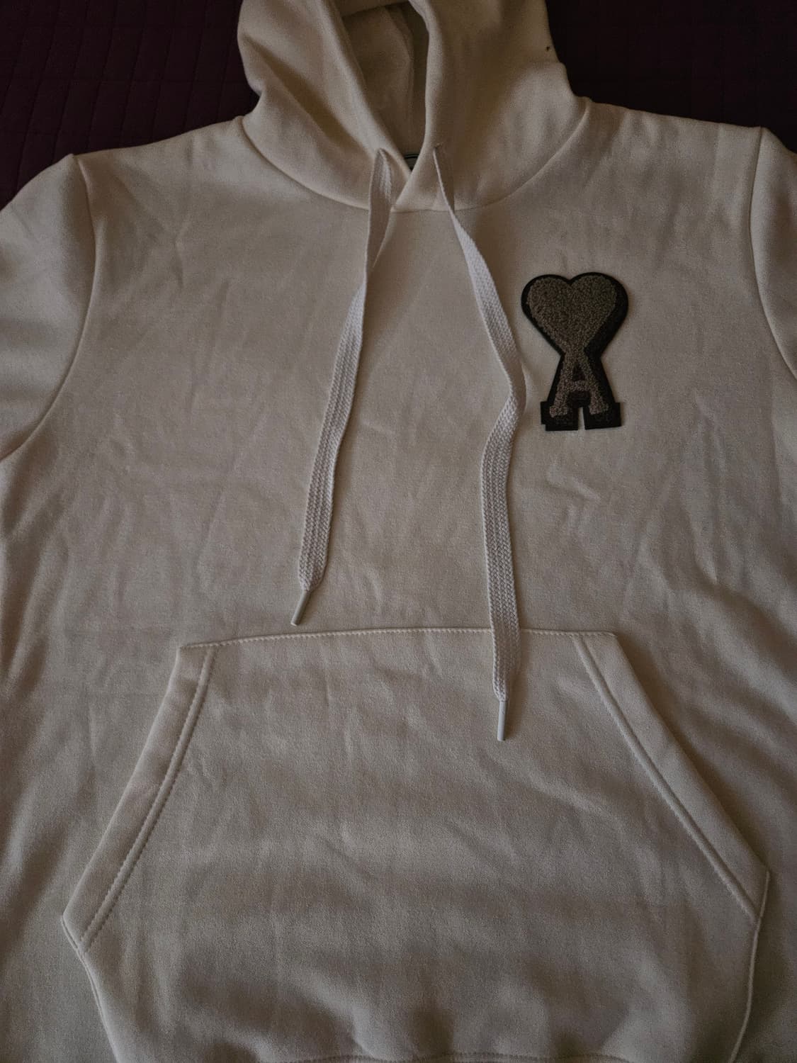 아미 빅로고 크림 후드티 상품이미지1