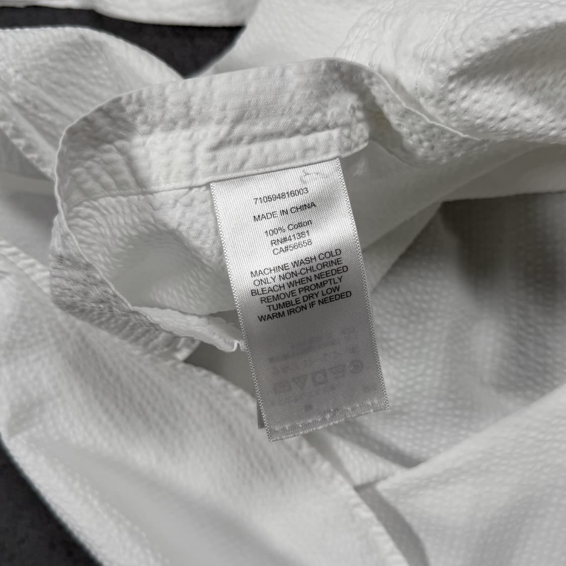 폴로 화이트 씨어써커 반팔 셔츠 상품이미지6