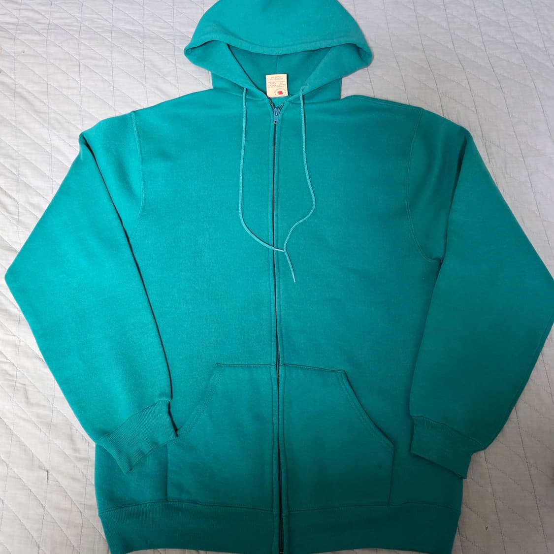 [L] 80s 러셀 애슬레틱 후드집업 틸그린 ver 레드택 상품이미지1