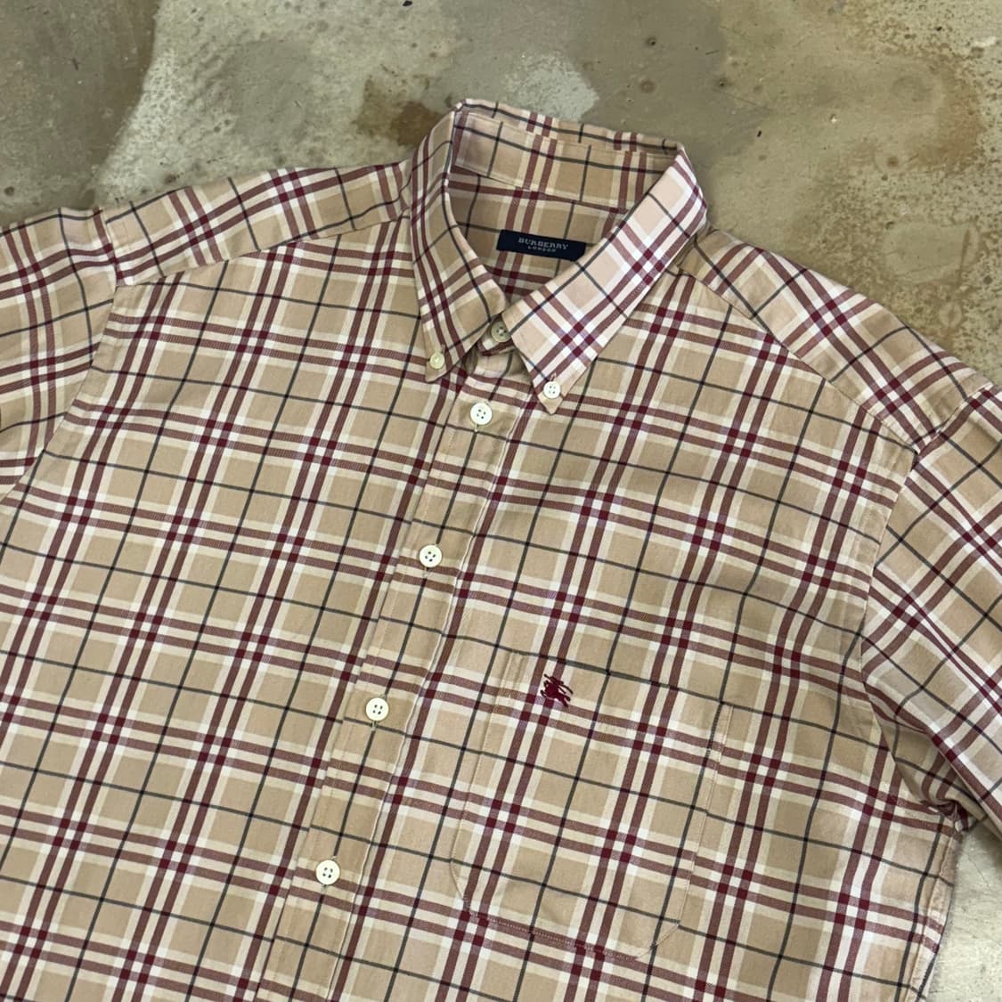 L 버버리 체크 반팔셔츠 상품이미지1