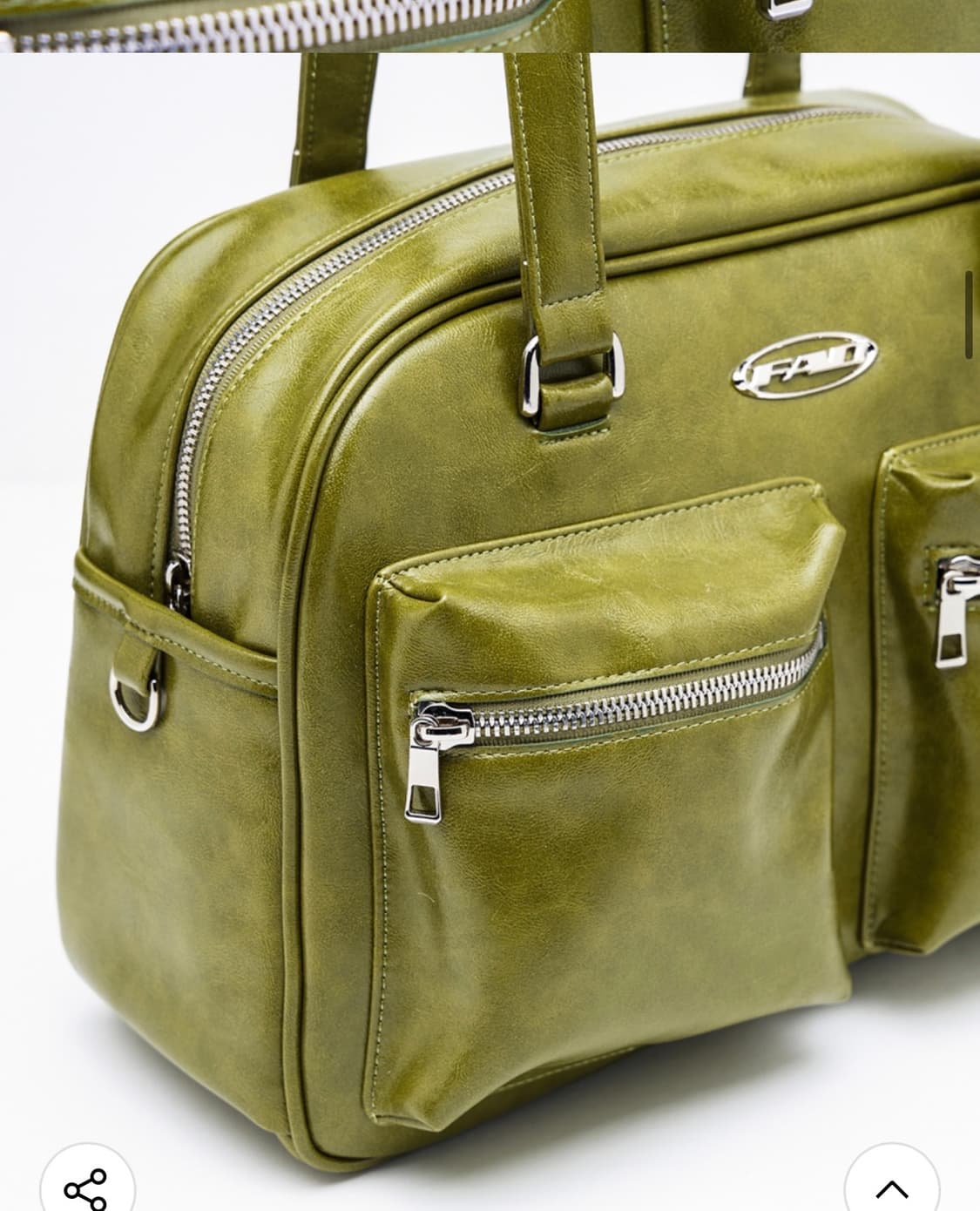 FAD 보스턴 백 비건 레더 - 라임 상품이미지5