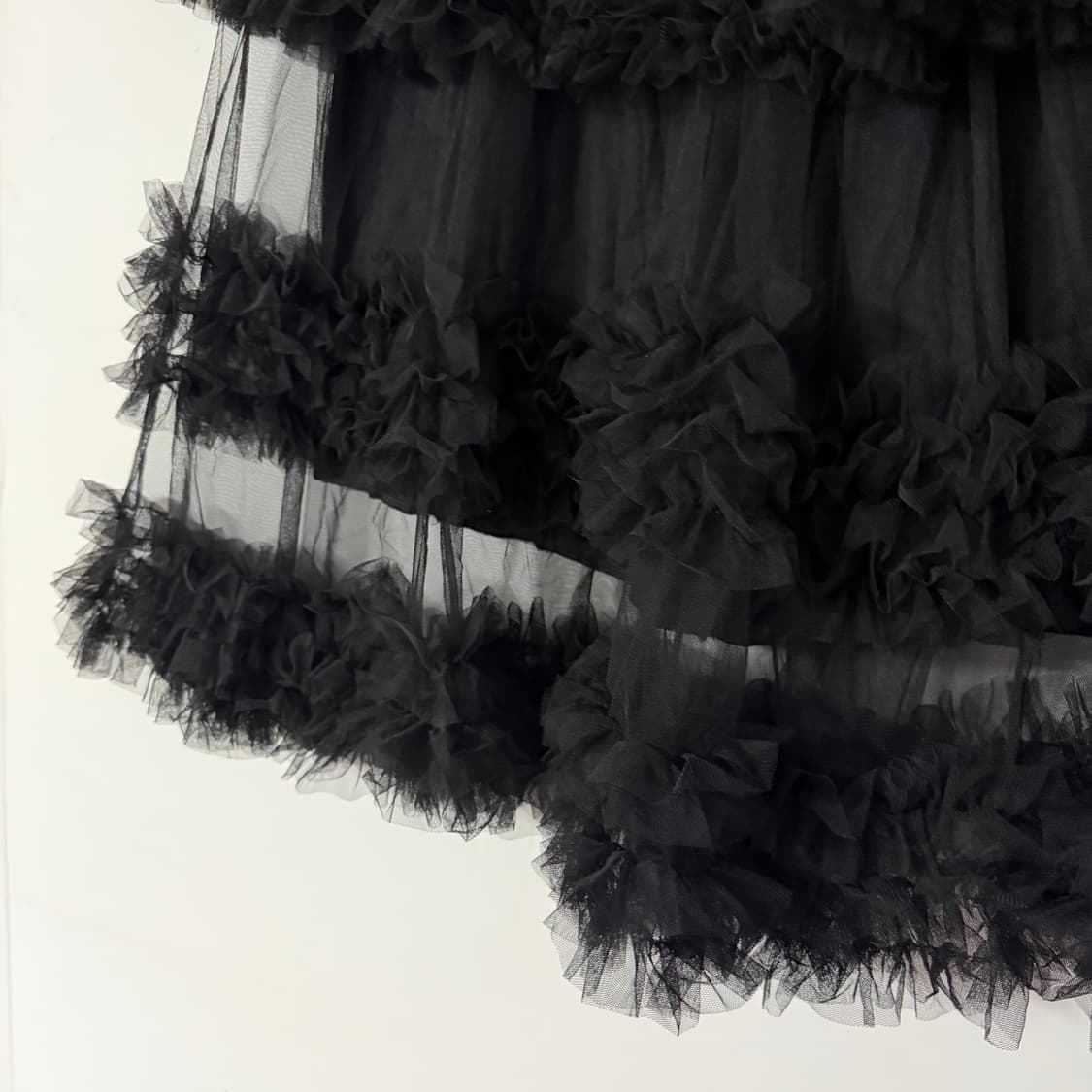 새상품 여자 5단 캉캉 롱치마 (블랙) 상품이미지2