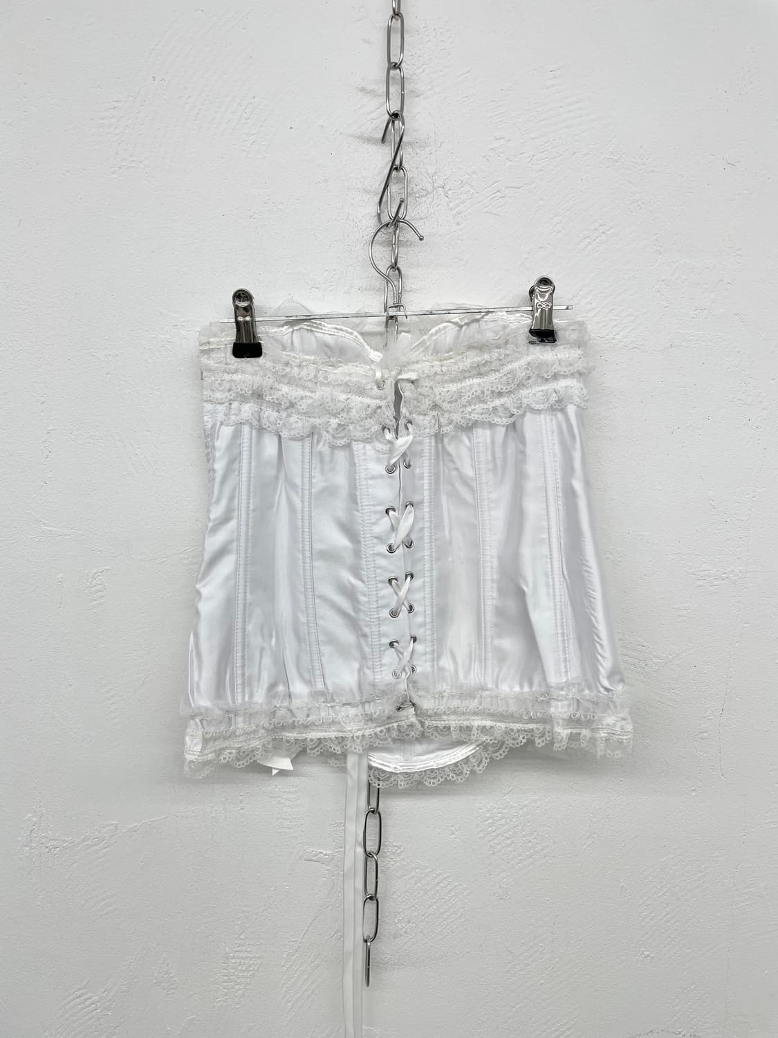 화이트 새틴 레이스 슬립 상품이미지6