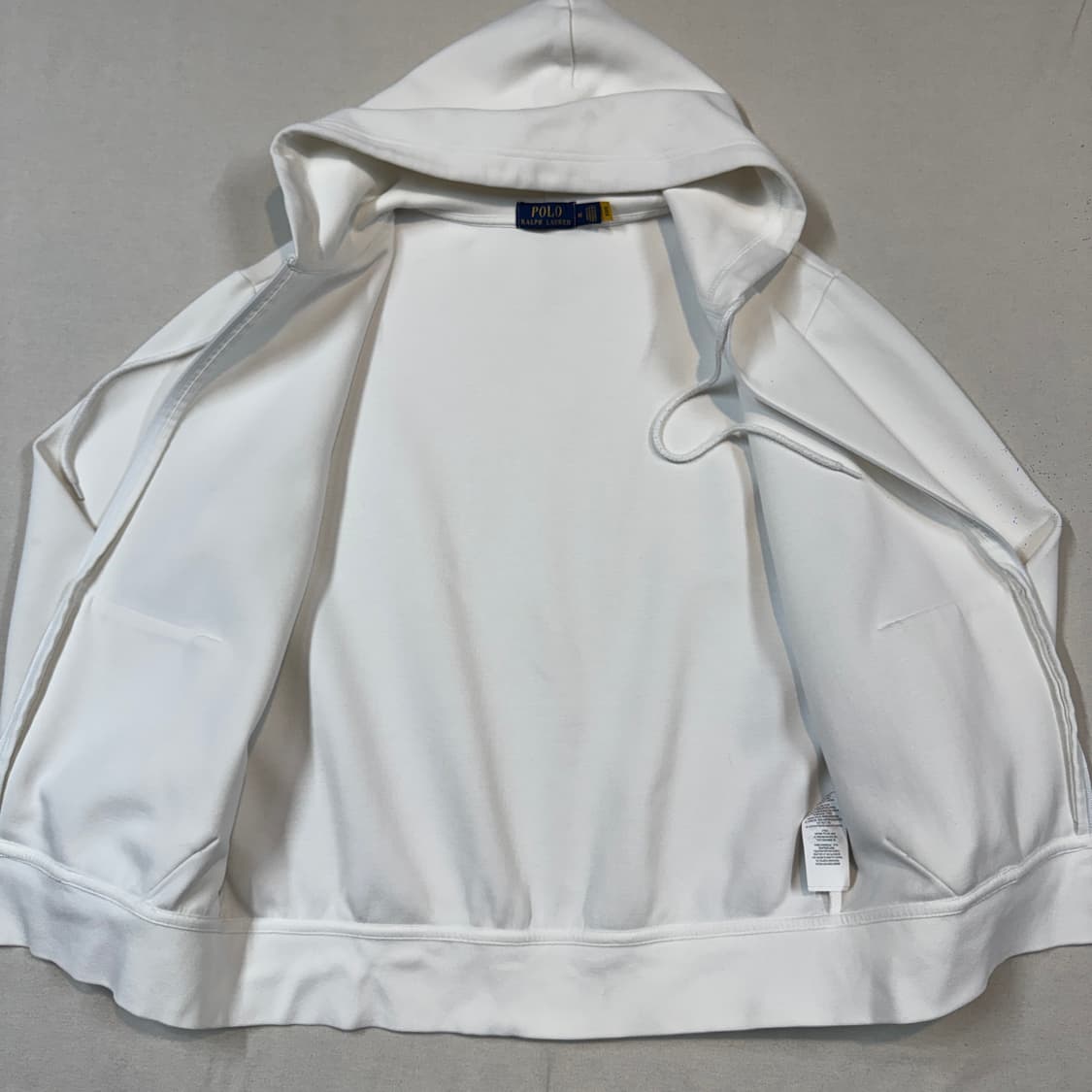 M) 폴로 랄프로렌 화이트 후드 집업 신형 큐알탭 상품이미지5