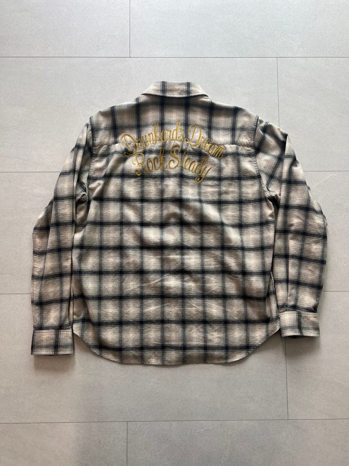 와코마리아 Wacko Maria 체인스티치 로고 체크셔츠 XL 상품이미지1