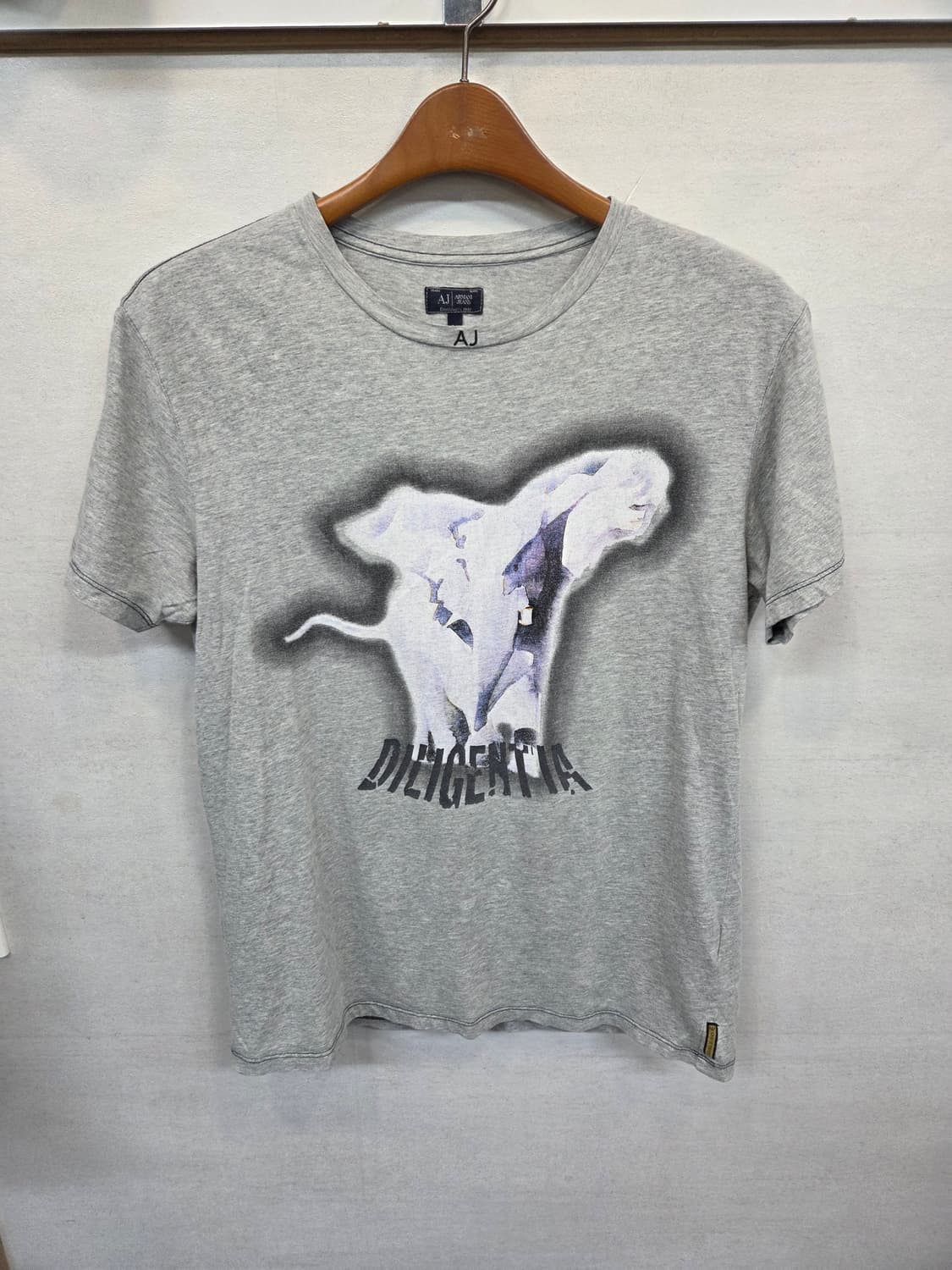 아르마니 진스 레터링 엘리펀트 그래픽 반팔 m 상품이미지1