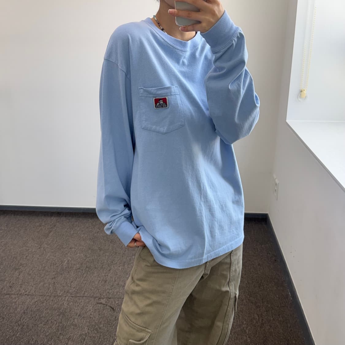 Ben Davis 벤데이비스 원포켓 블루 롱슬리브 상품이미지2